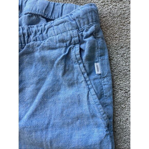NWOT ONIA linen blend drawstring women’s pant, Small $178 D7 - Picture 3 of 7